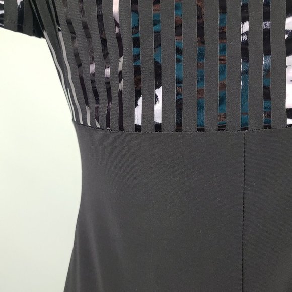 Joseph Ribkoff Black Dress with Metallic Details - Picture 10 of 15